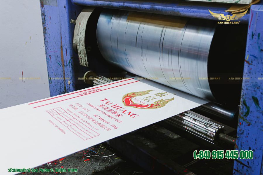  In Flexo trên bao bì lúa giống